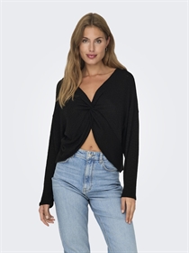 ONLY Vendbar Langærmet Bluse Mila Black